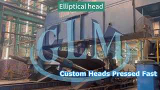 Эллиптические головки прессуются с помощью барабанного пресса.