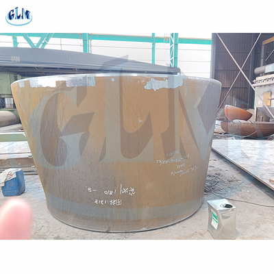 Толщина верхних днищ резервуара 74mm ID 3300MM дна SA516 Gr70 коническая